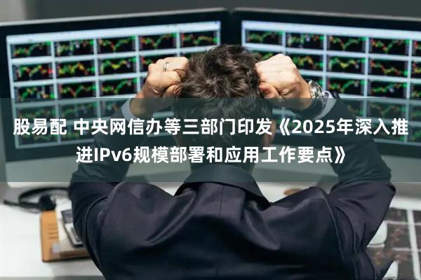 股易配 中央网信办等三部门印发《2025年深入推进IPv6规模部署和应用工作要点》