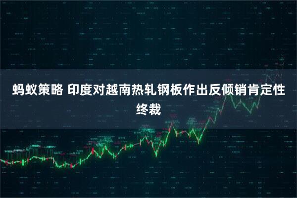 蚂蚁策略 印度对越南热轧钢板作出反倾销肯定性终裁
