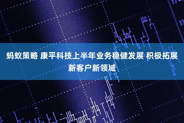 蚂蚁策略 康平科技上半年业务稳健发展 积极拓展新客户新领域